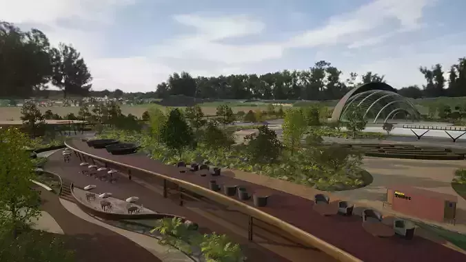 Landscape - Park - Eco-techno park - Urban design - Twinmotion 3D model