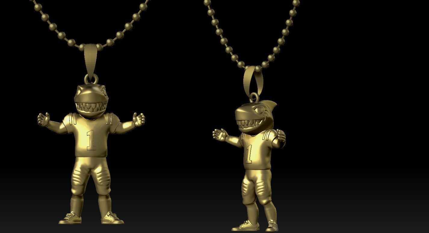 NCAA - Necklaces Ole Miss Rebels - Hanging Figurine 3D print model_1