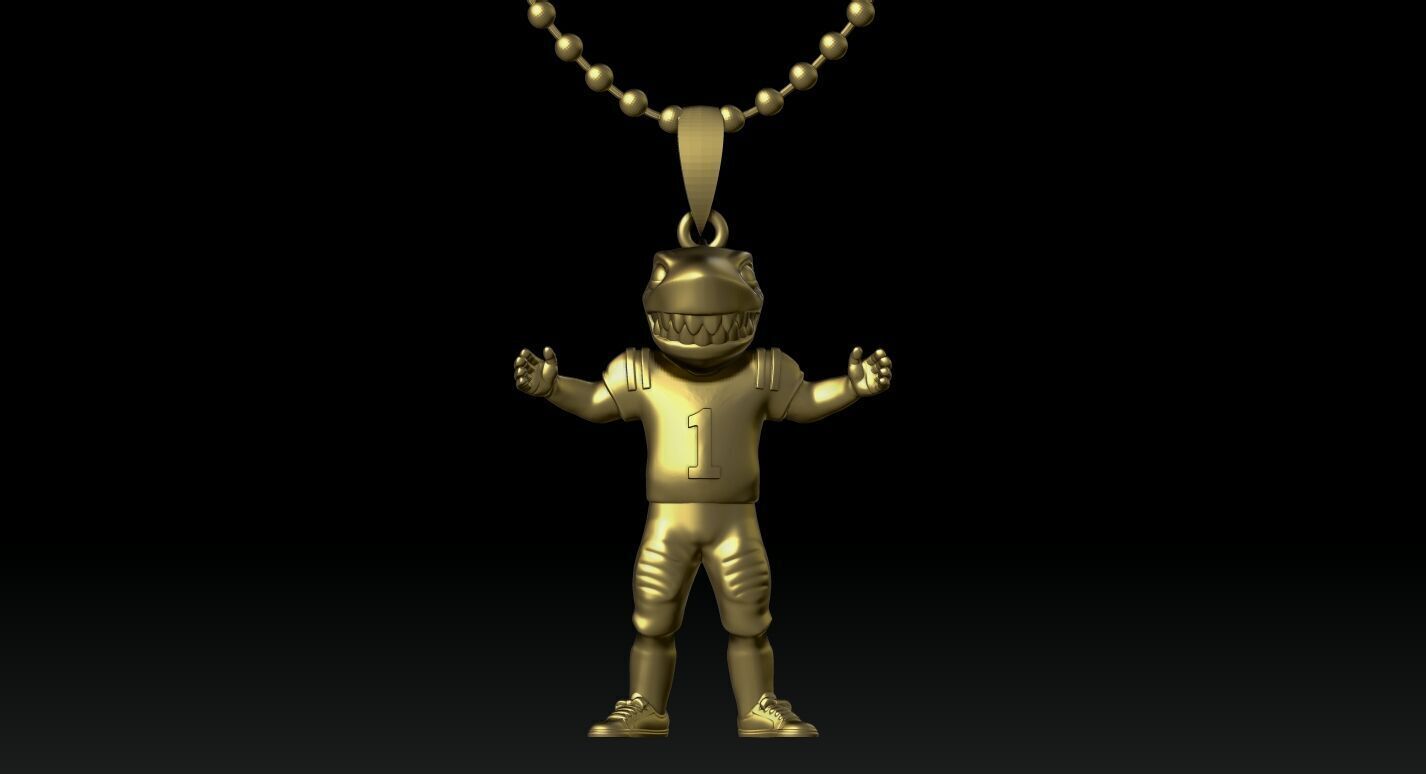 NCAA - Necklaces Ole Miss Rebels - Hanging Figurine 3D print model_2