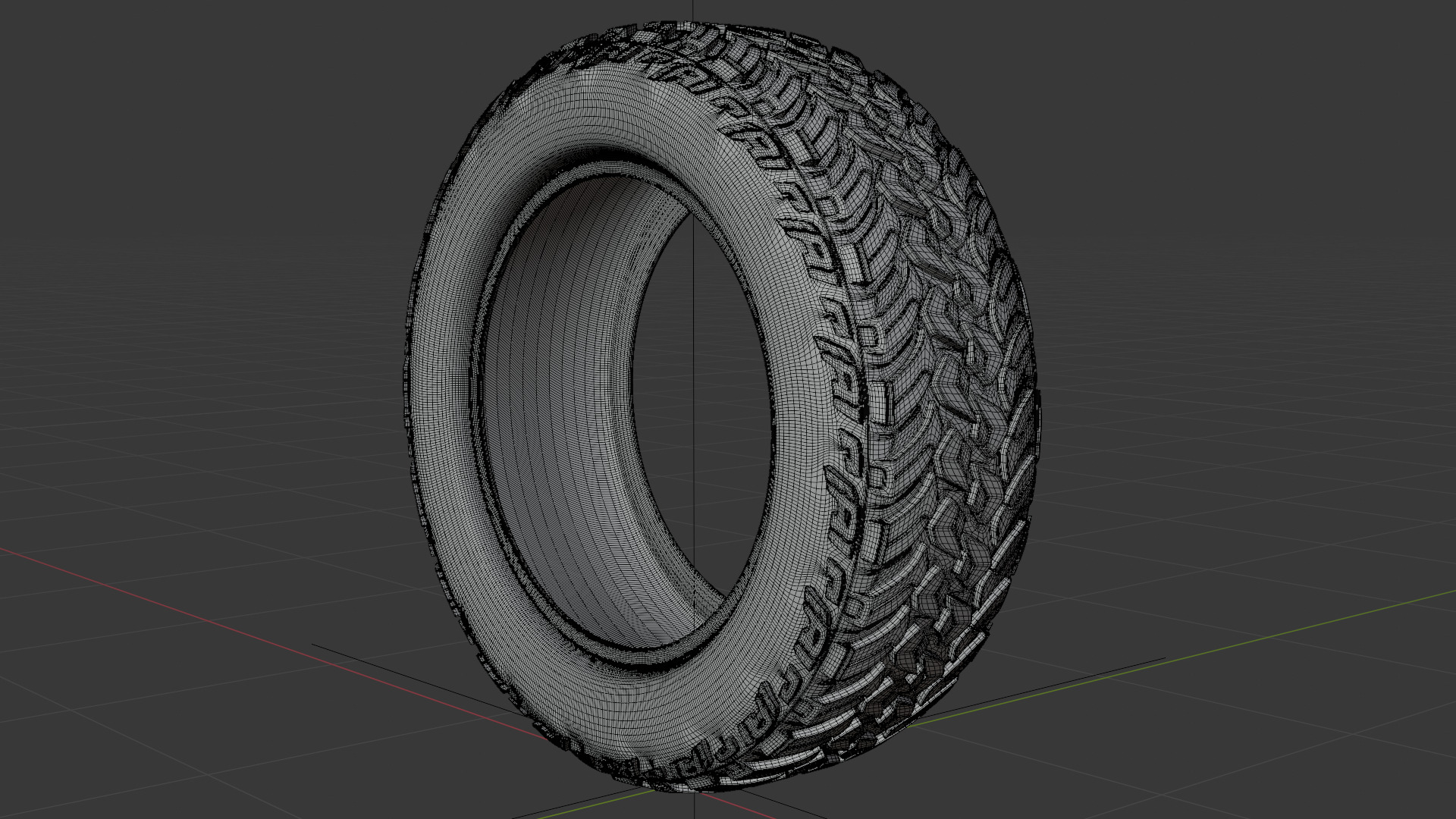 Detailed Car Tire 3D model_5