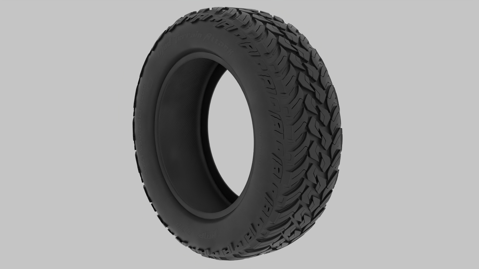 Detailed Car Tire 3D model_4