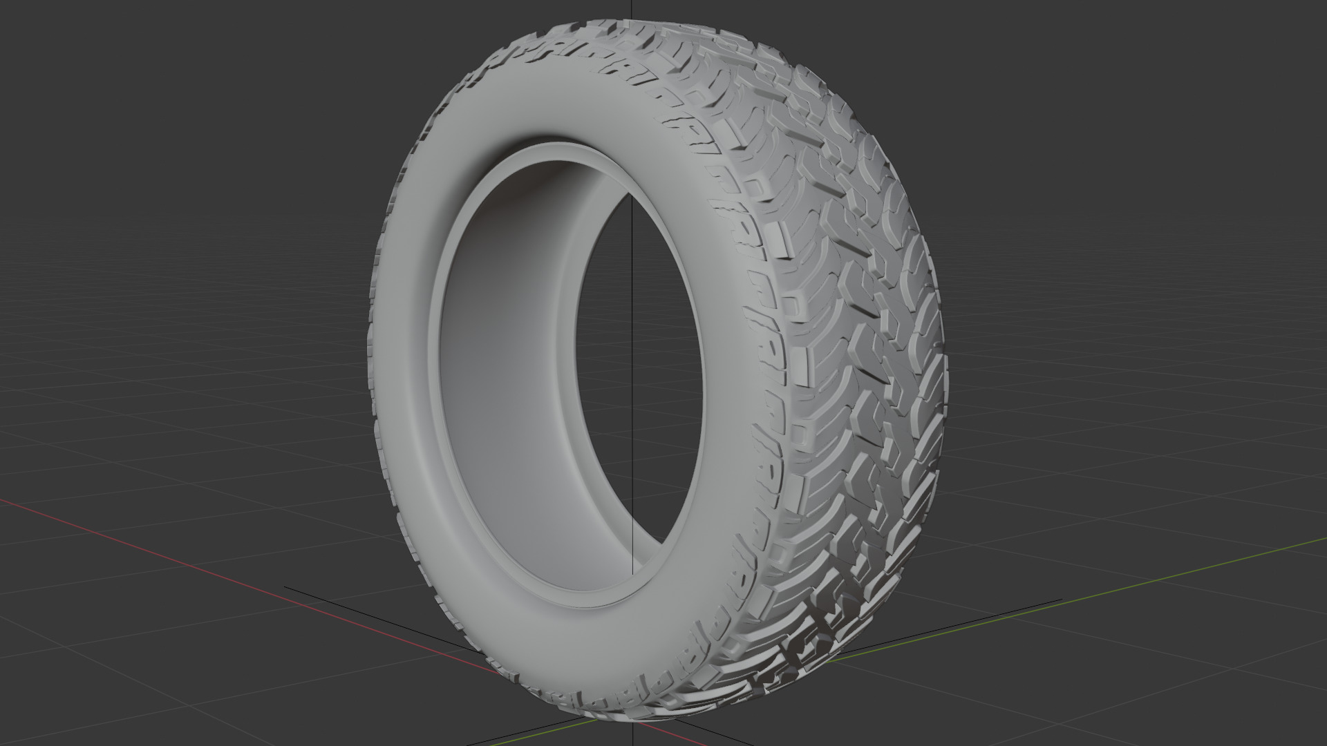 Detailed Car Tire 3D model_6