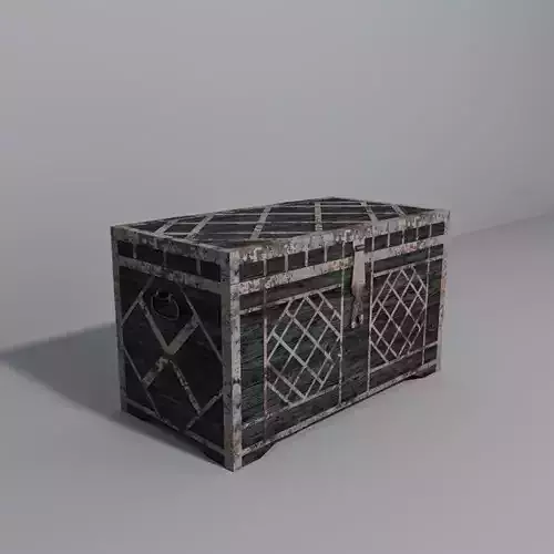  The chest is large in the middle of the 20th century Low-poly 3D model
