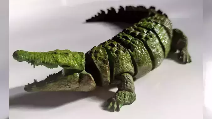 FLEXI CROCODILE PRINT IN PALCE ARTICULATED