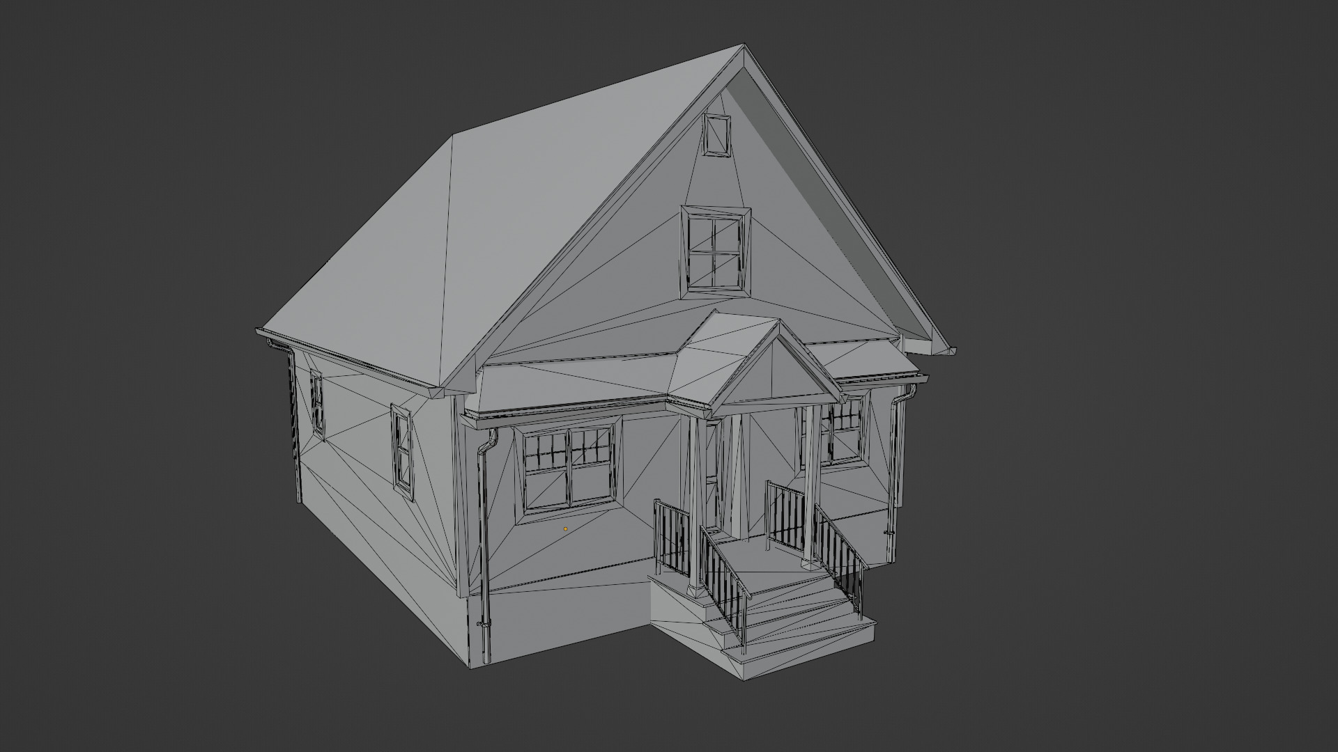 Low Poly House 24 Low-poly 3D model_8