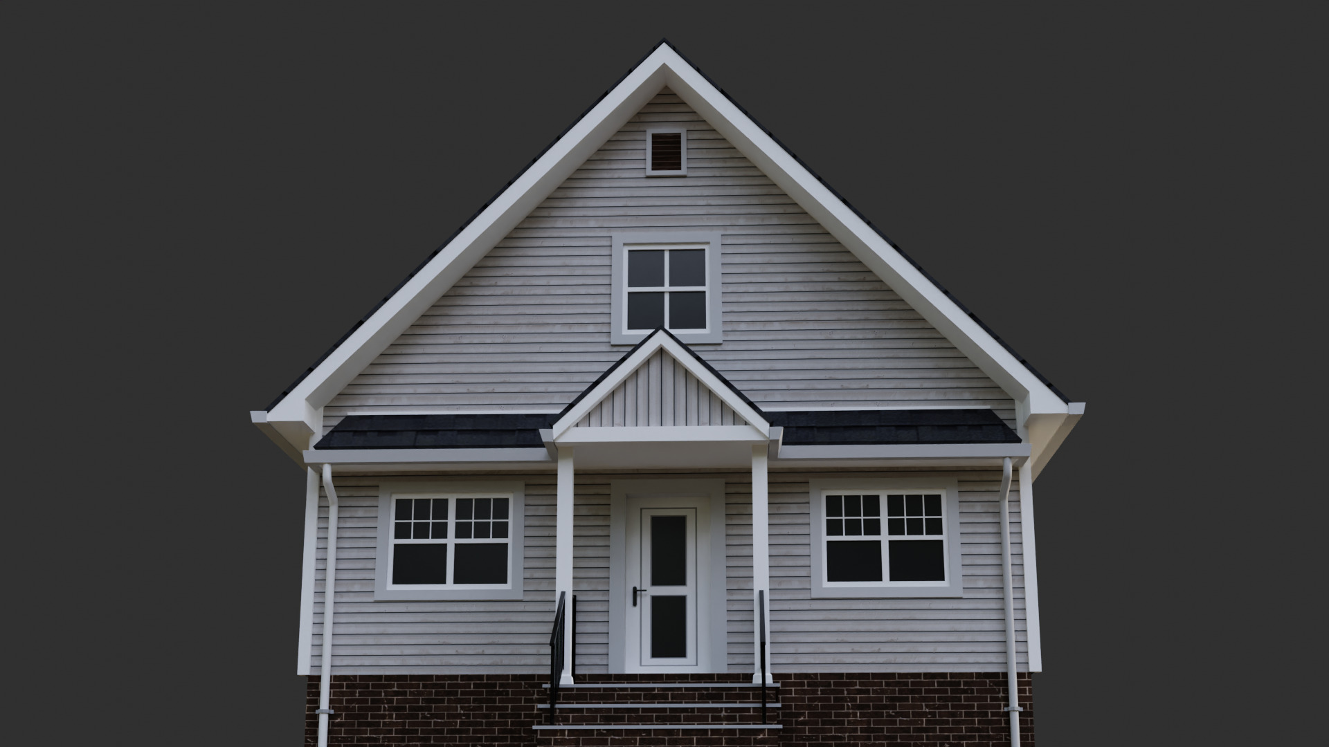 Low Poly House 24 Low-poly 3D model_1