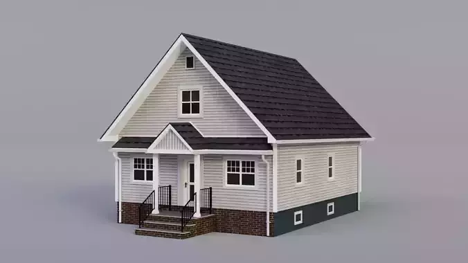 Low Poly House 24 Low-poly 3D model