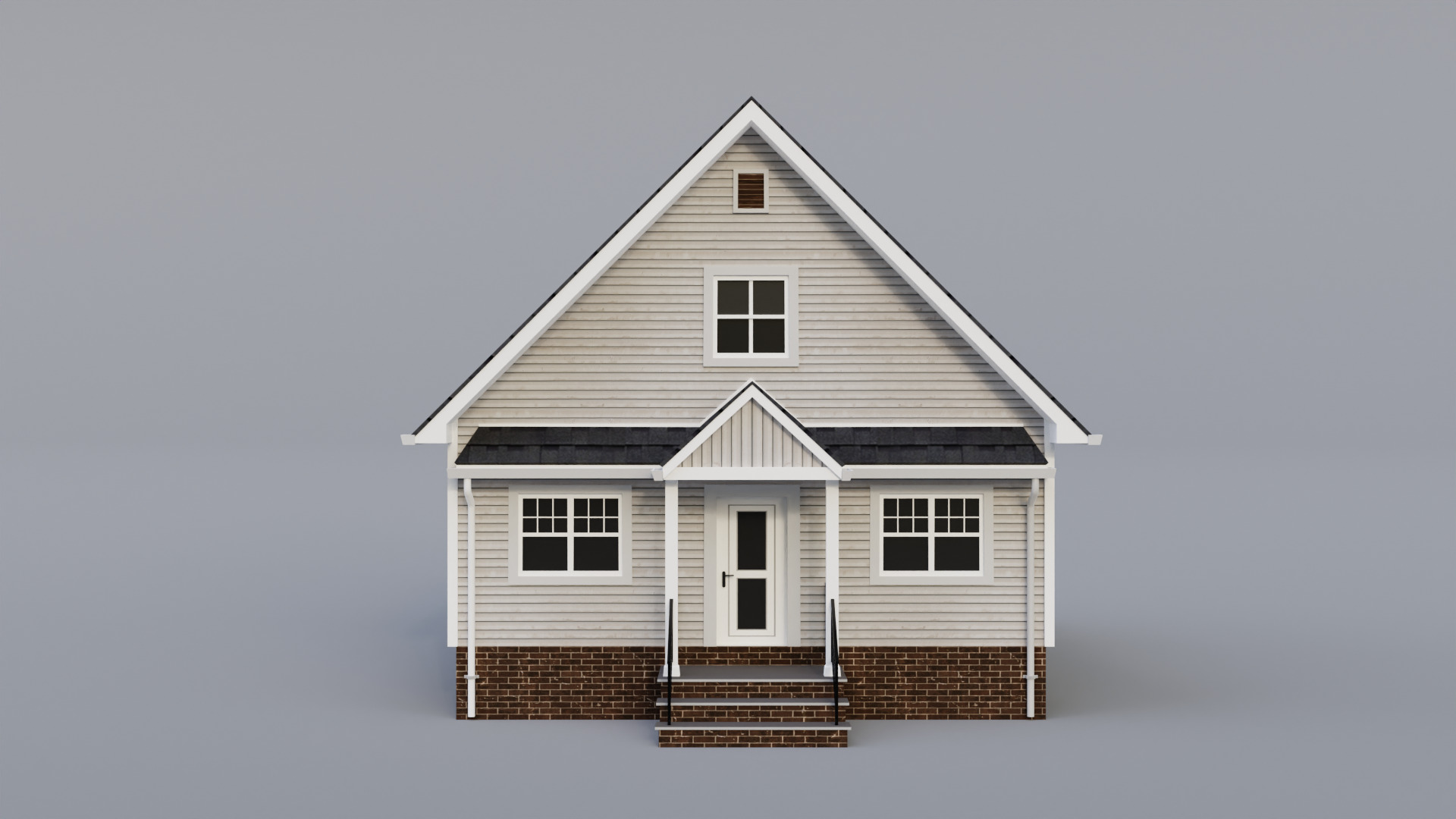 Low Poly House 24 Low-poly 3D model_3
