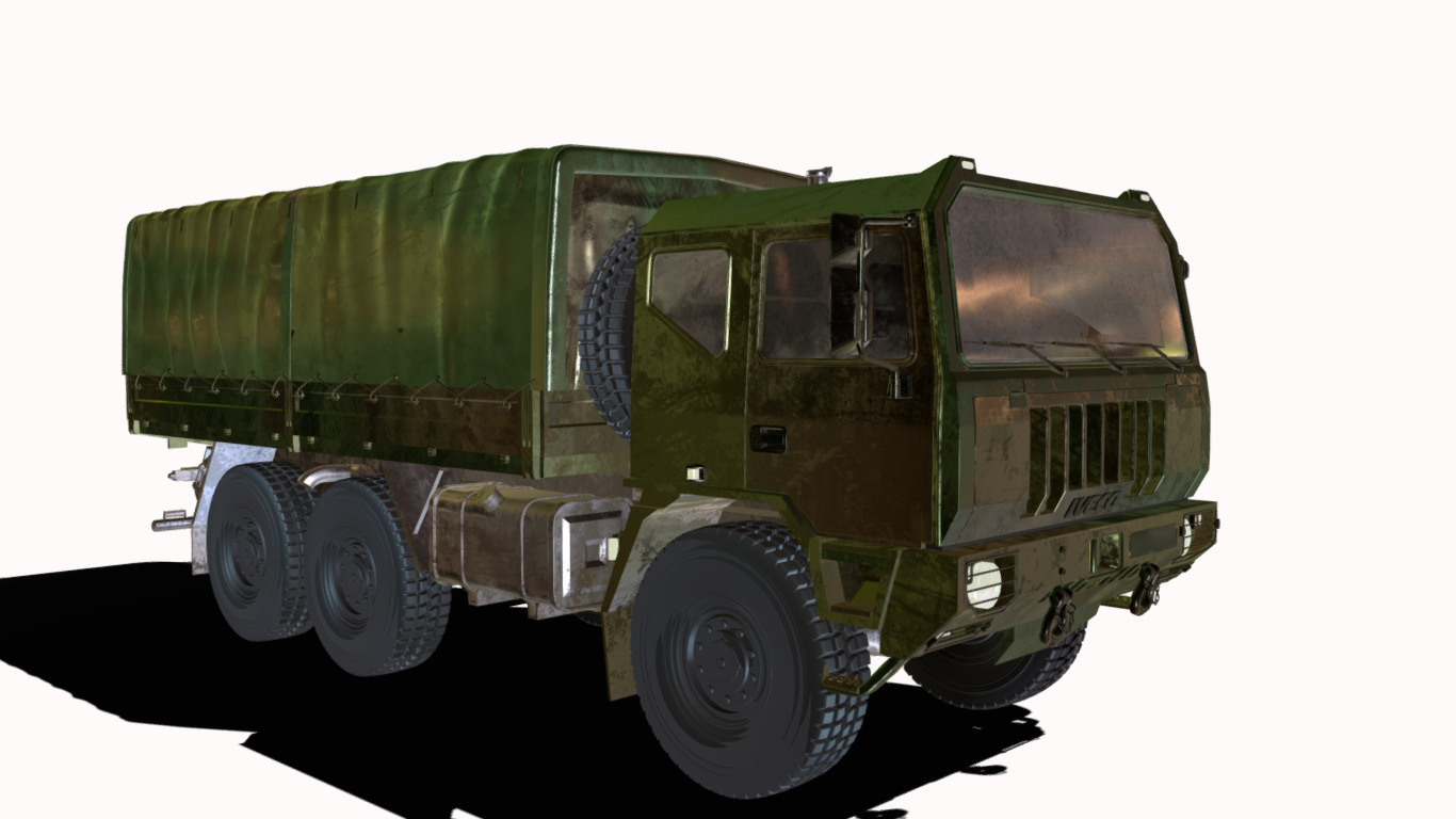 iveco 6x6 m250 Low-poly 3D model_1