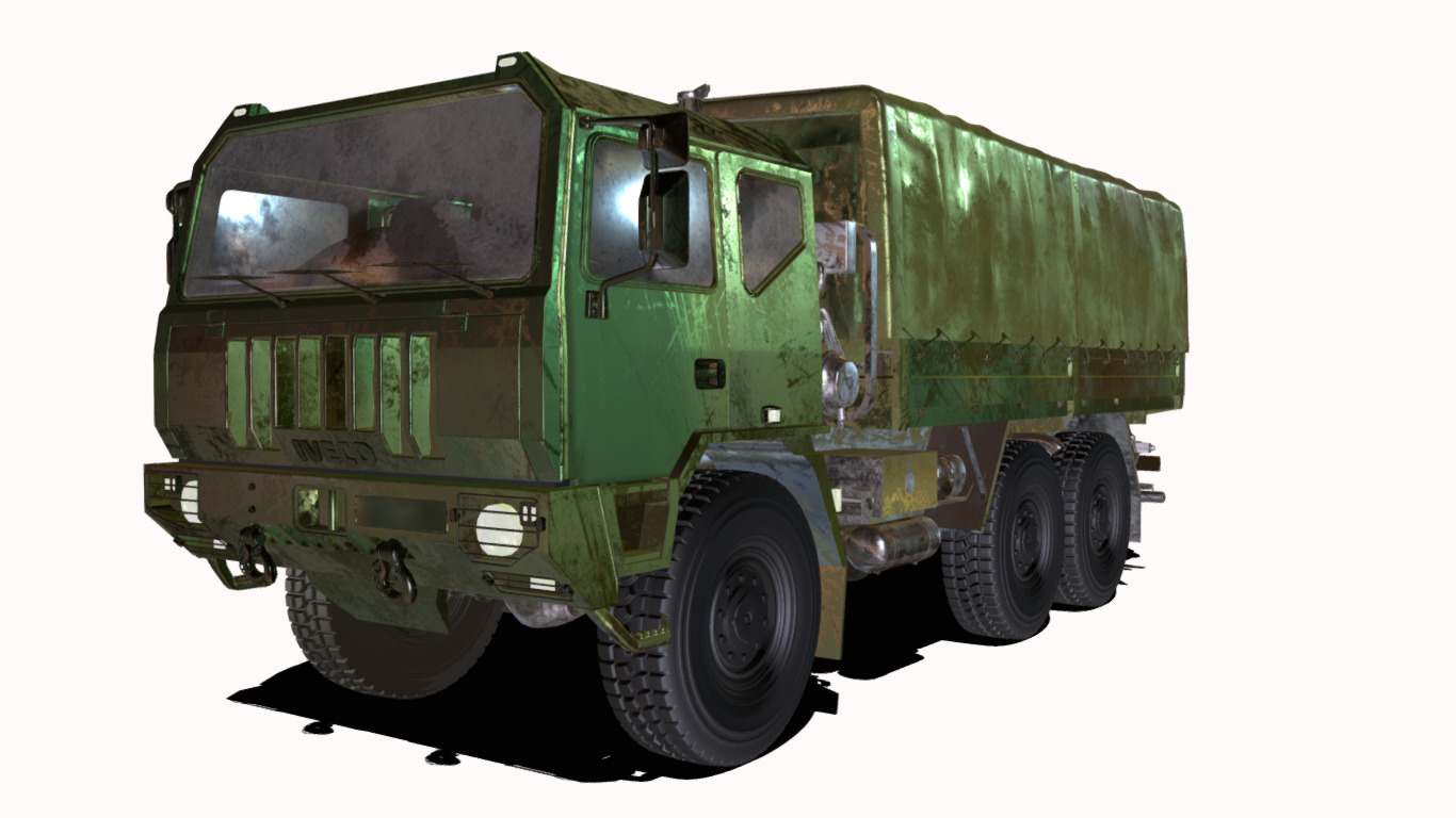 iveco 6x6 m250 Low-poly 3D model_2