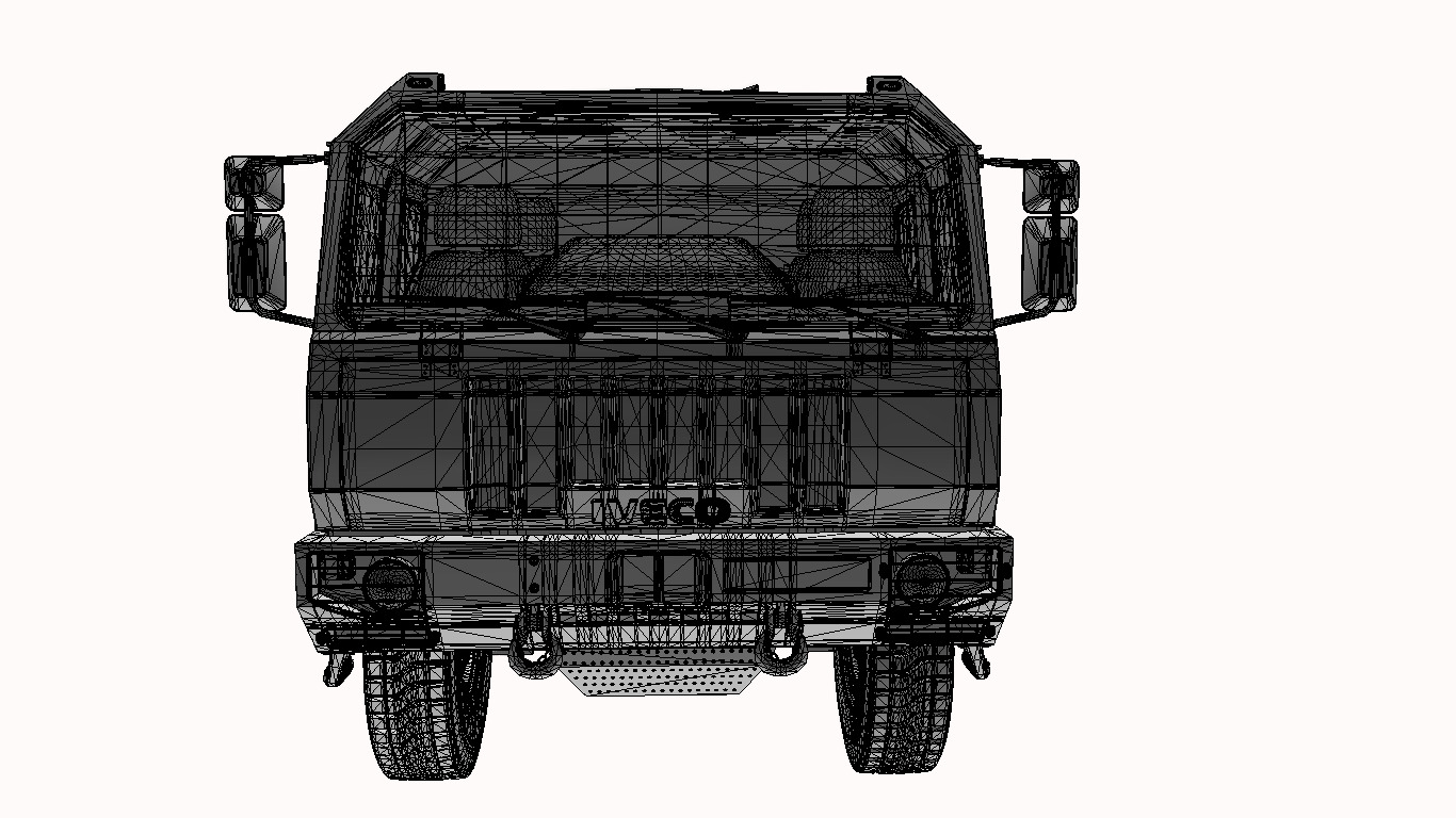 iveco 6x6 m250 Low-poly 3D model_8