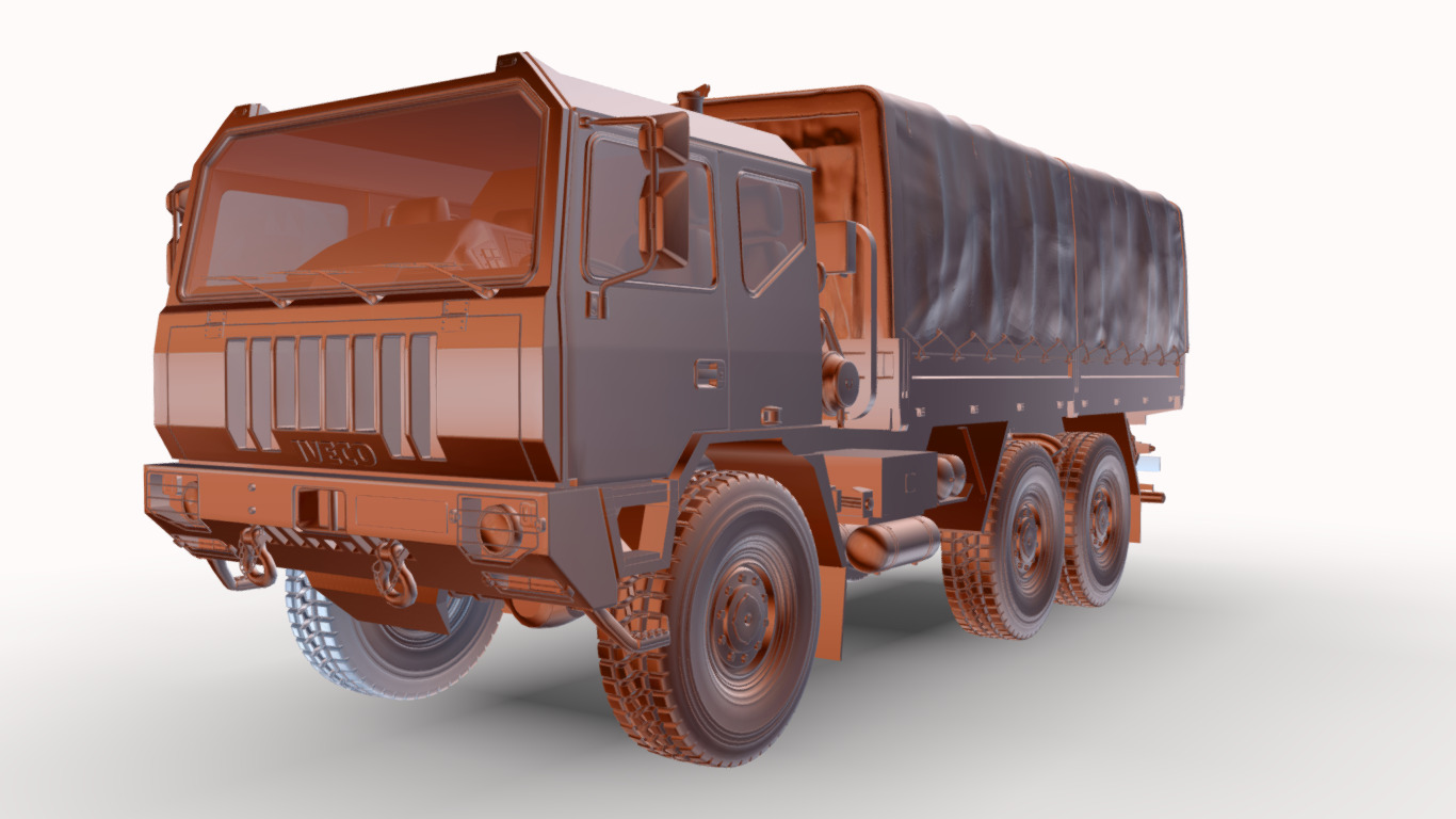 iveco 6x6 m250 Low-poly 3D model_20