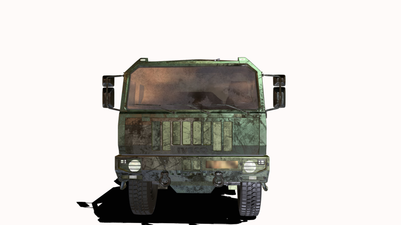 iveco 6x6 m250 Low-poly 3D model_4