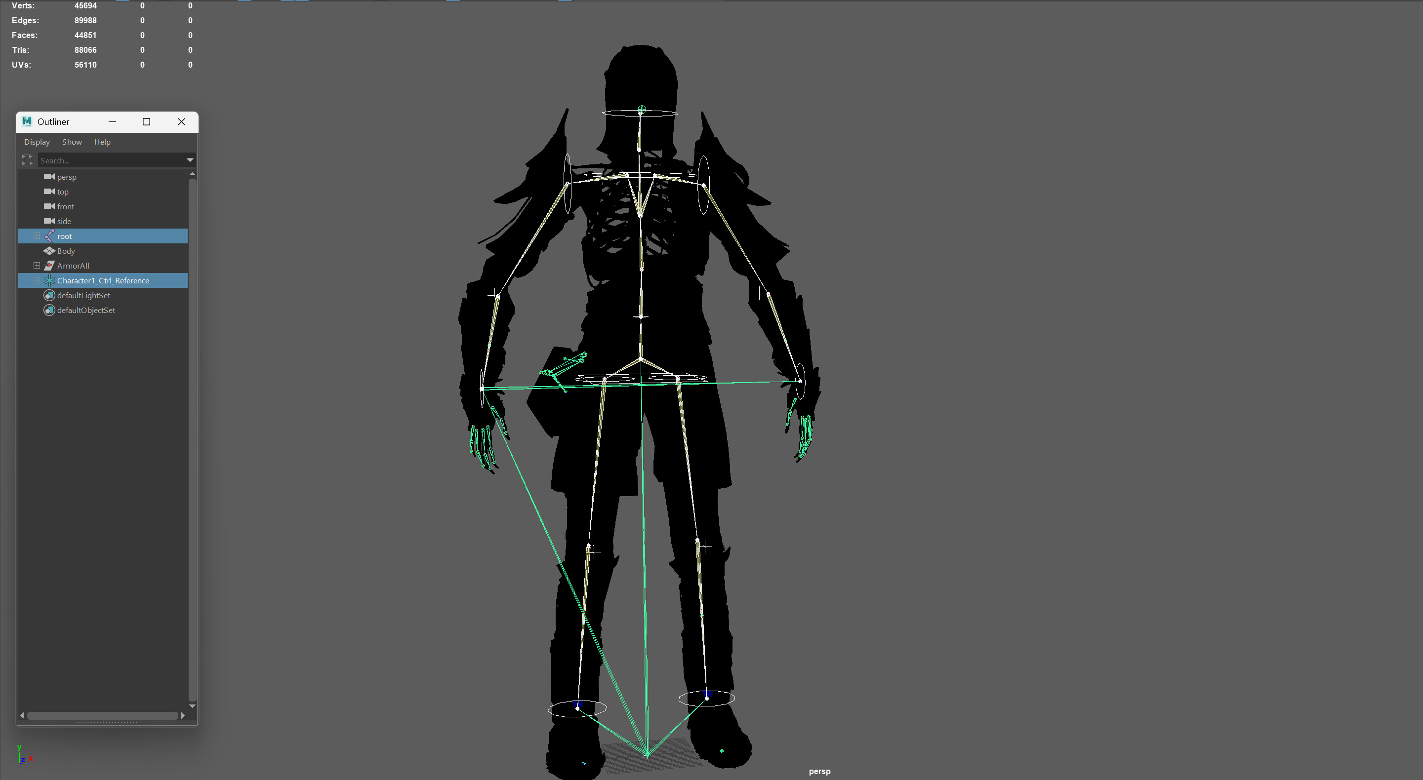 Skeleton 7 Low-poly 3D model_35