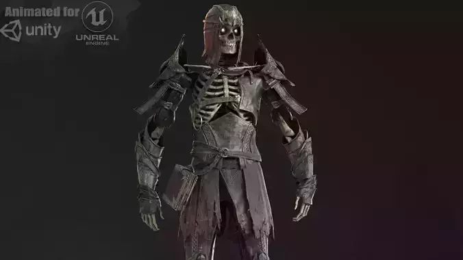 Skeleton 7 Low-poly 3D model