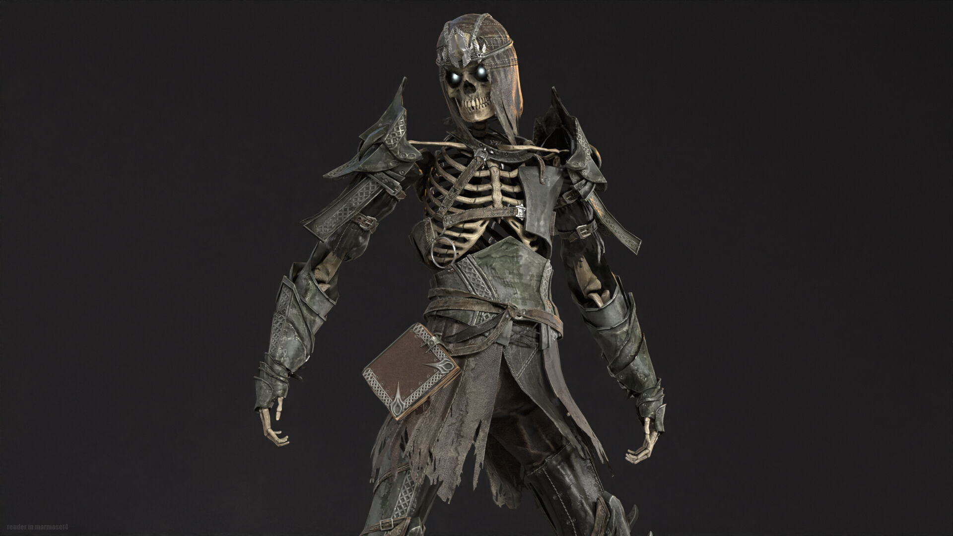 Skeleton 7 Low-poly 3D model_5