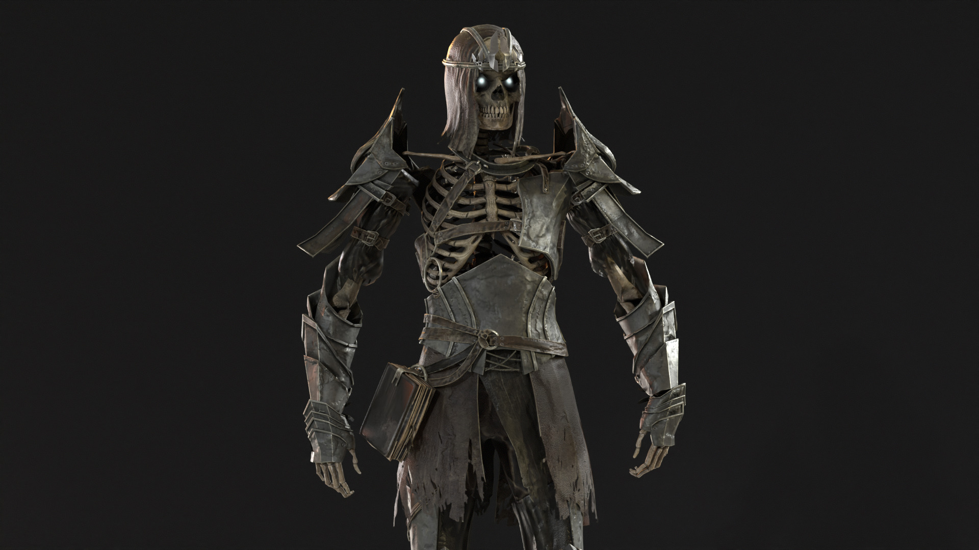 Skeleton 7 Low-poly 3D model_7