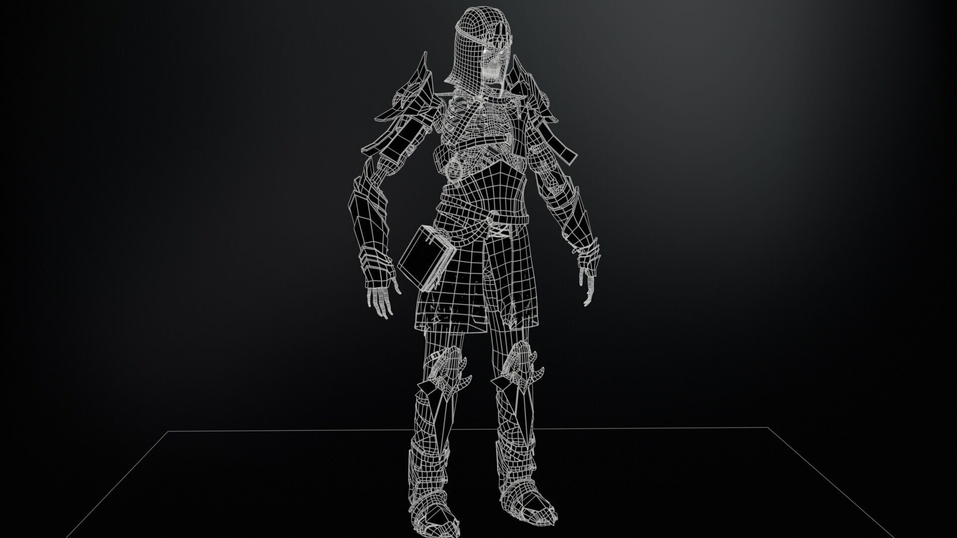 Skeleton 7 Low-poly 3D model_11