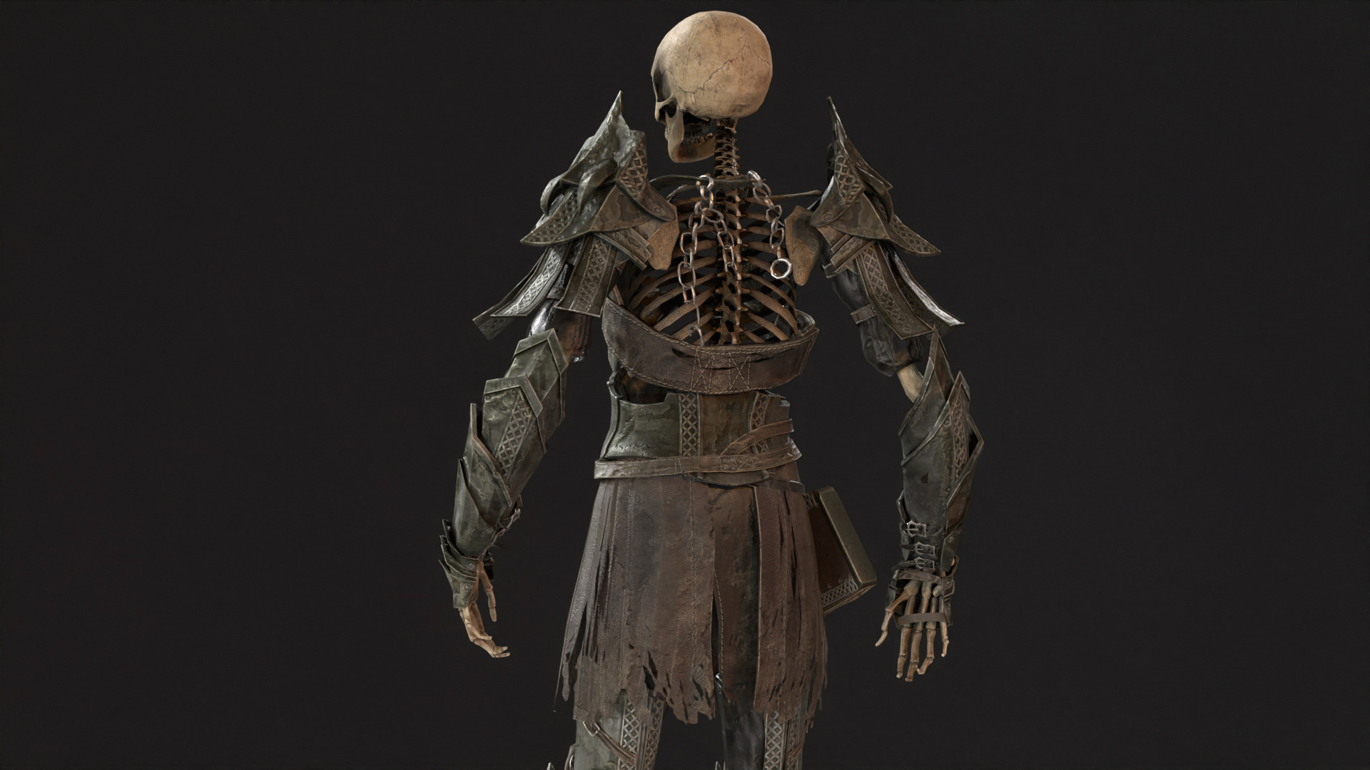 Skeleton 7 Low-poly 3D model_25