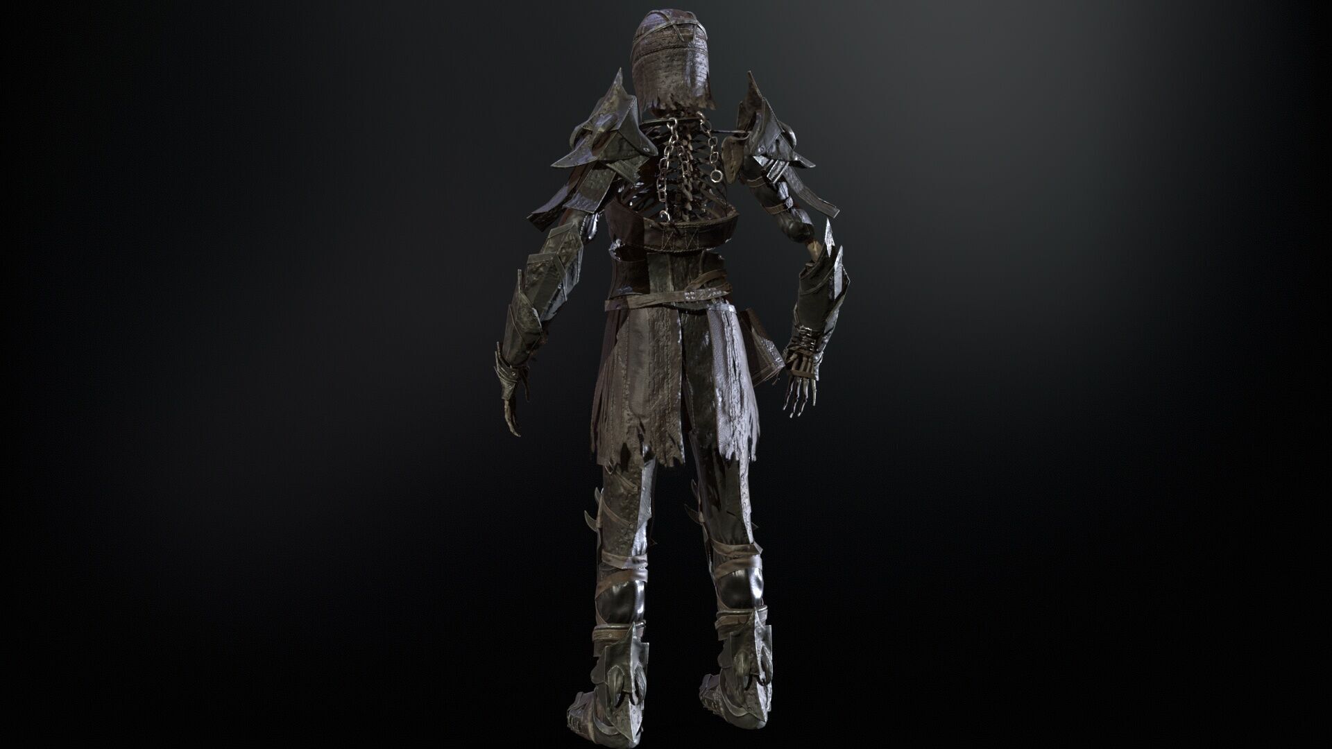 Skeleton 7 Low-poly 3D model_9