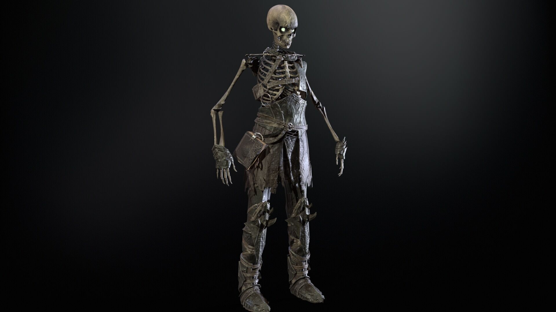 Skeleton 7 Low-poly 3D model_28