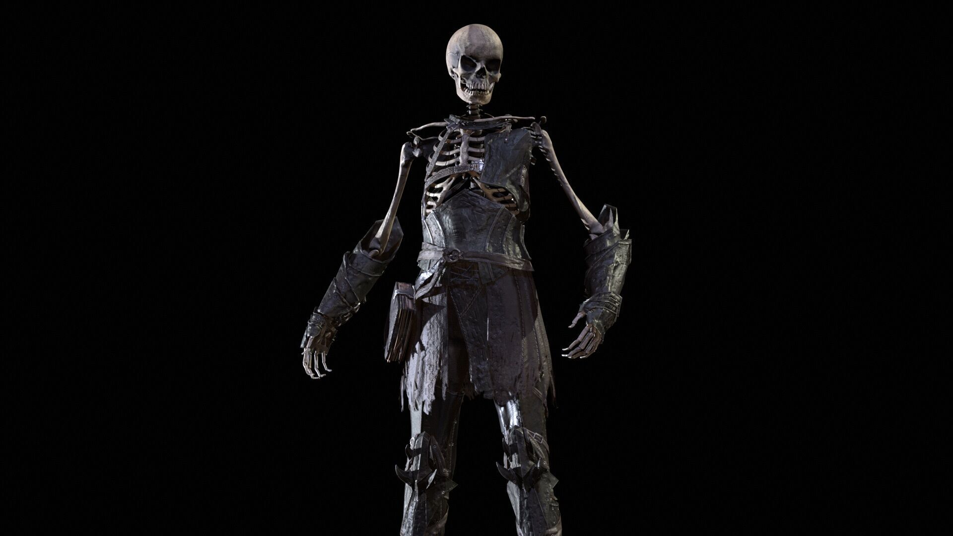 Skeleton 7 Low-poly 3D model_26