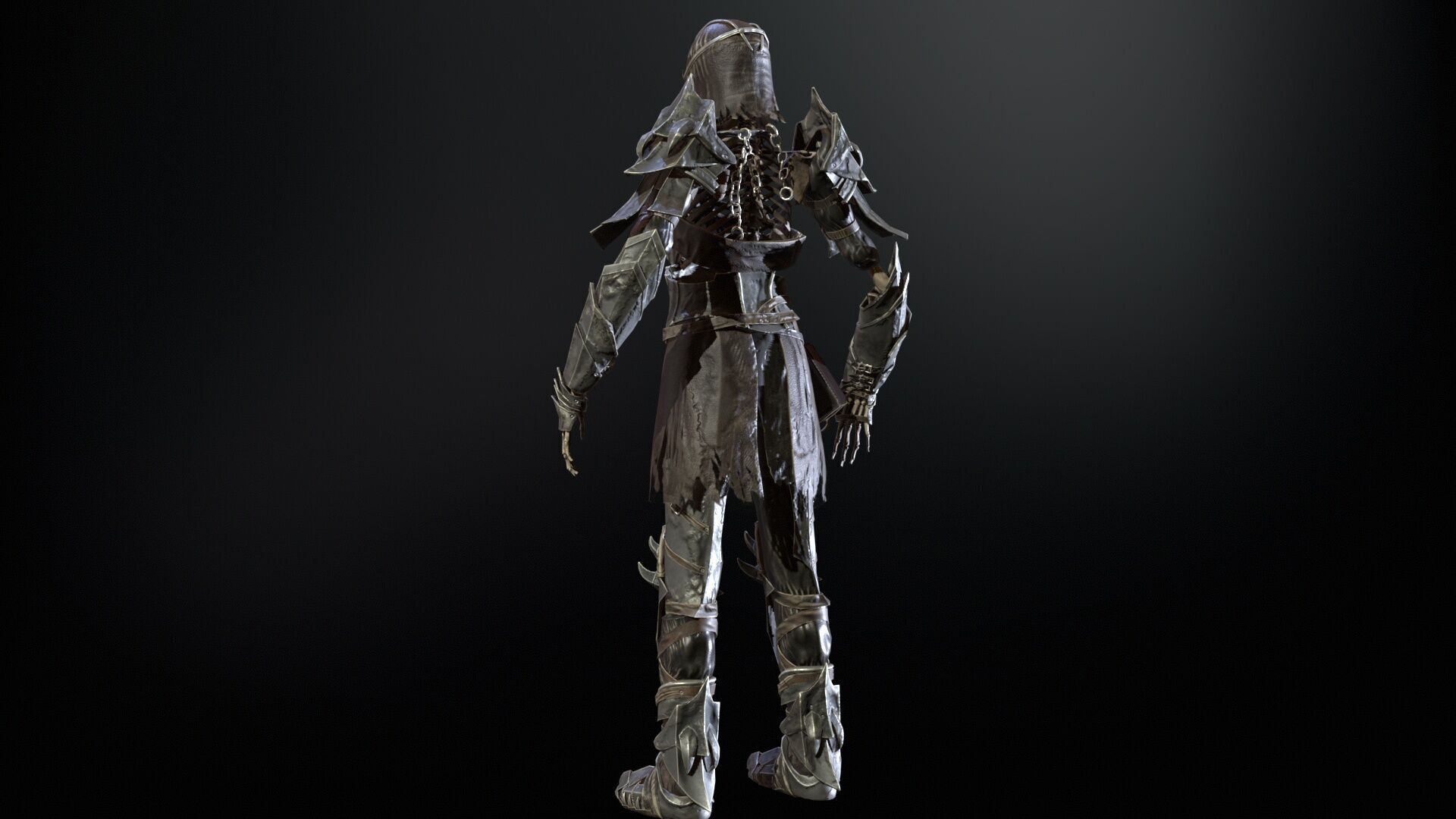 Skeleton 7 Low-poly 3D model_12