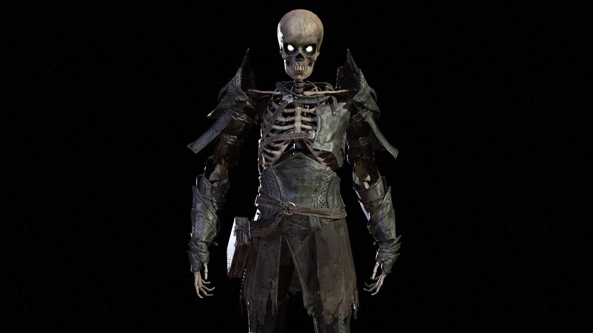 Skeleton 7 Low-poly 3D model_18