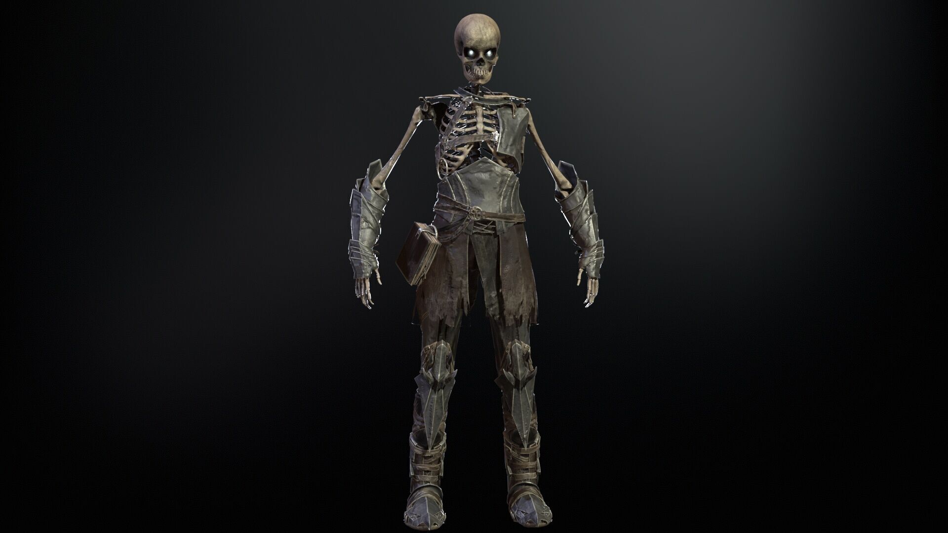 Skeleton 7 Low-poly 3D model_14
