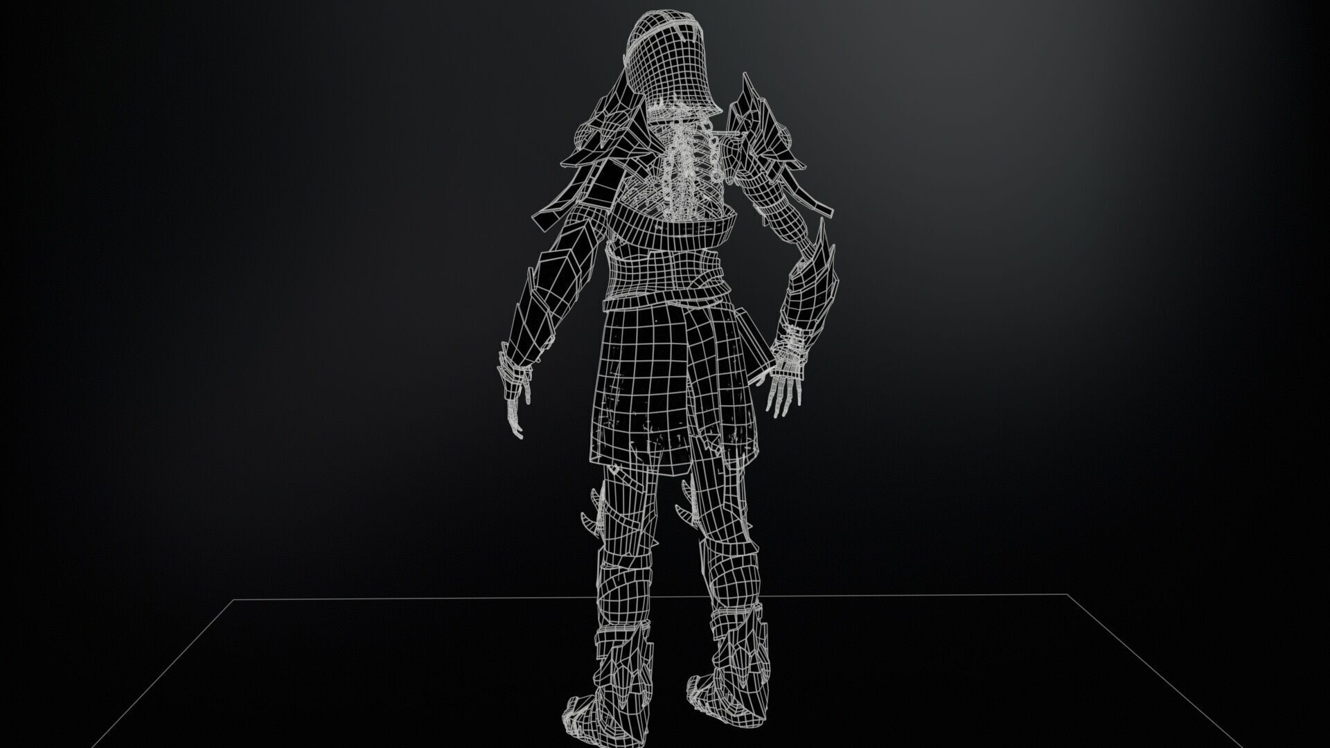 Skeleton 7 Low-poly 3D model_10