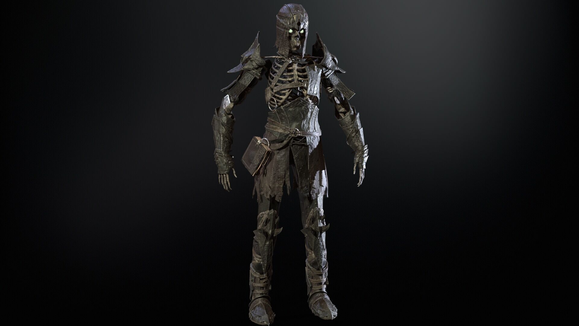 Skeleton 7 Low-poly 3D model_8