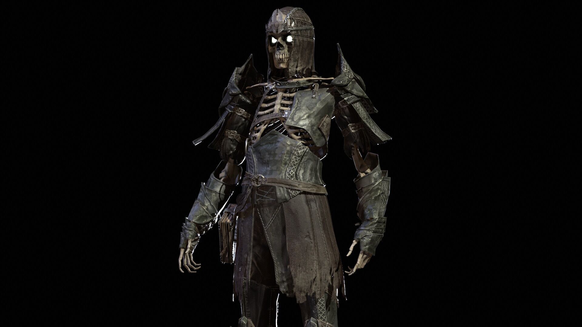 Skeleton 7 Low-poly 3D model_16