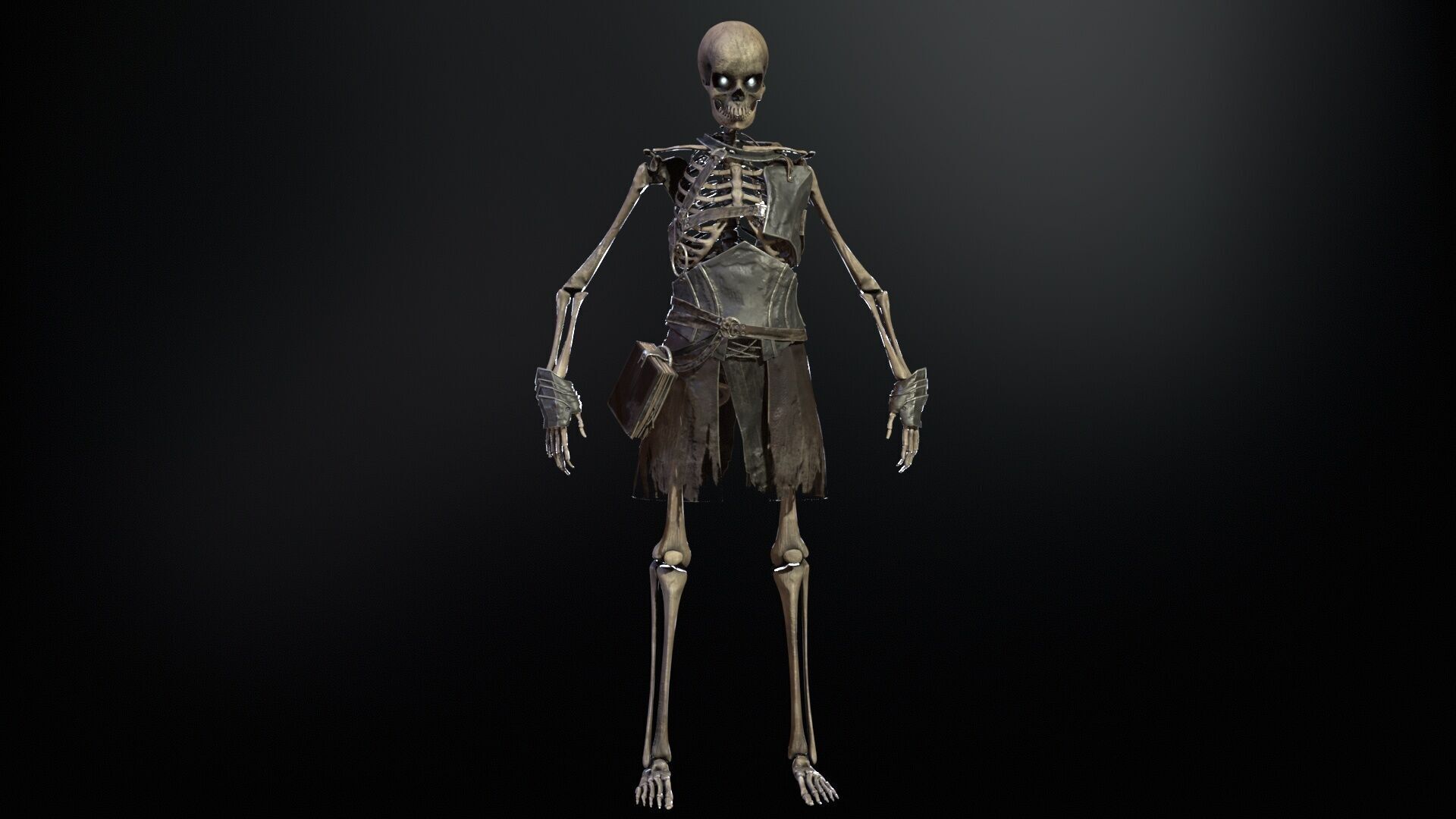 Skeleton 7 Low-poly 3D model_15