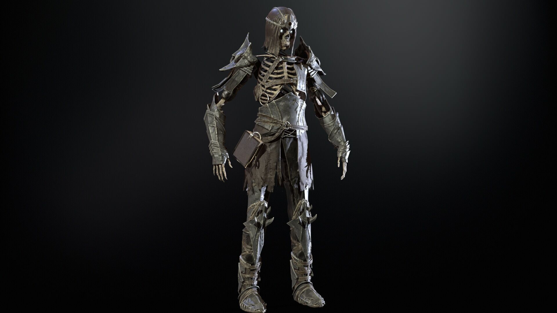 Skeleton 7 Low-poly 3D model_13