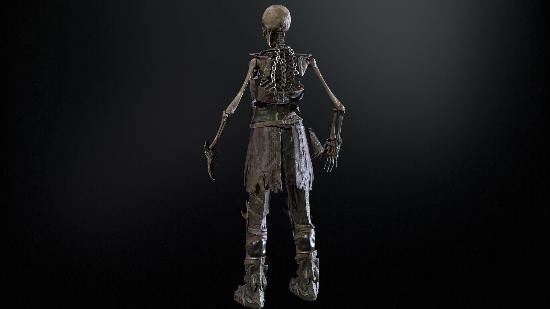 Skeleton 7 Low-poly 3D model_30