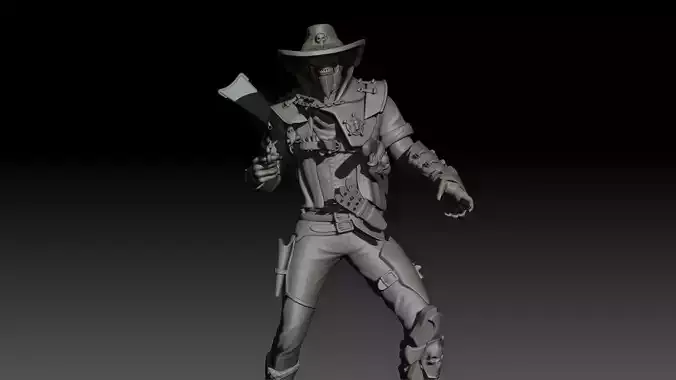 Hell Sheriff High Poly for 3d Print 3D print model