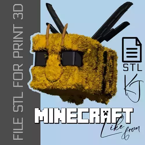 minecraft bee 3d insect 3d printing ideas 3d print 3d printer