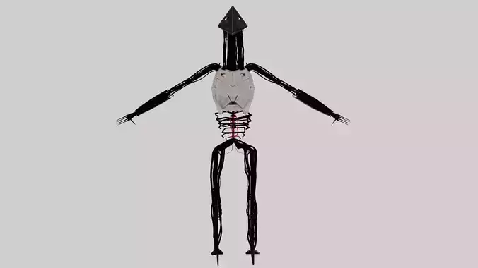 Am - I have no mouth and i must scream Low-poly 3D model