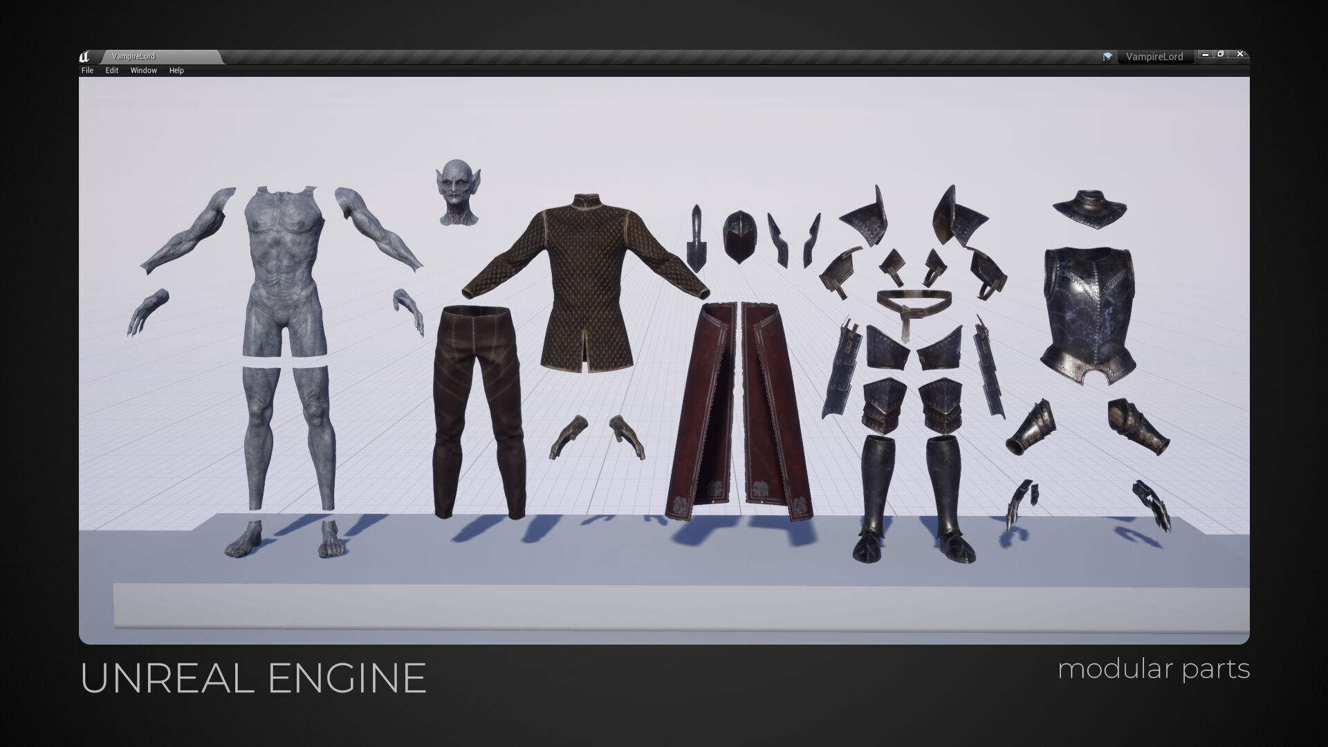 Vampire Lord Game-Ready Low-poly 3D model_13