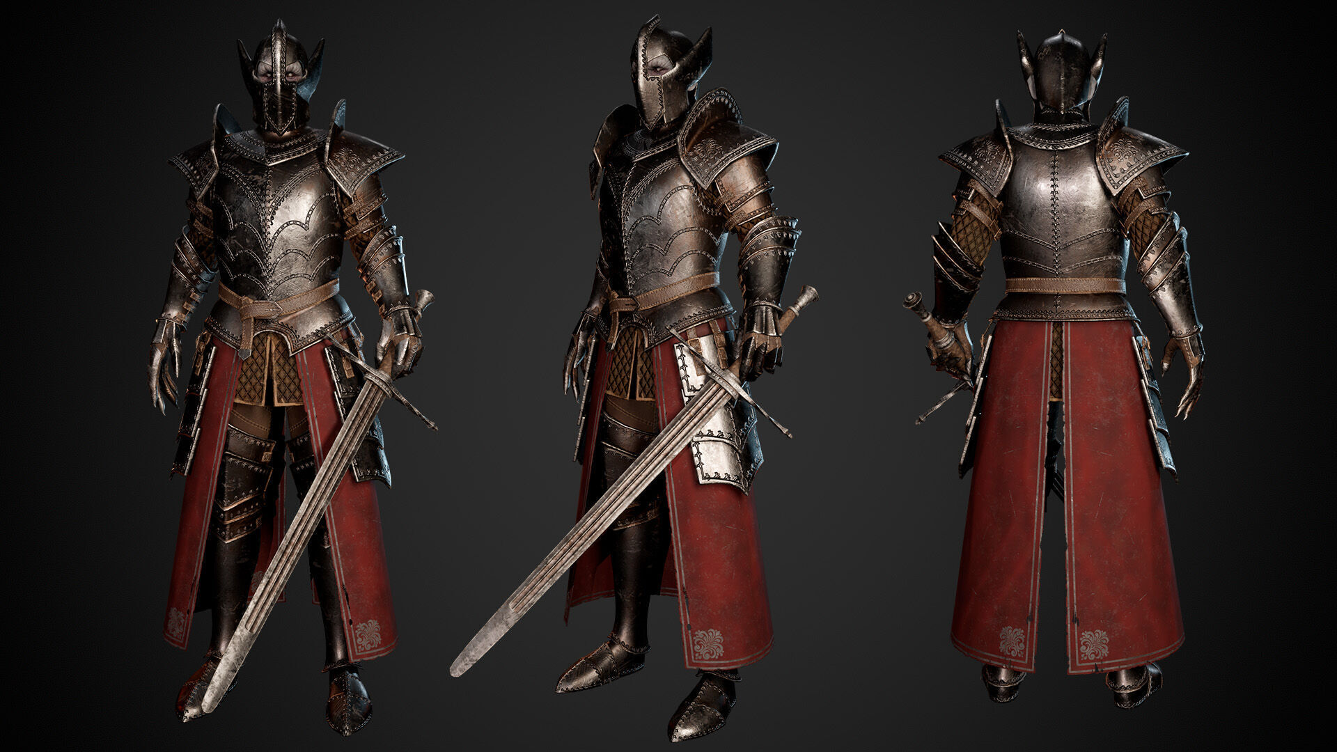 Vampire Lord Game-Ready Low-poly 3D model_6