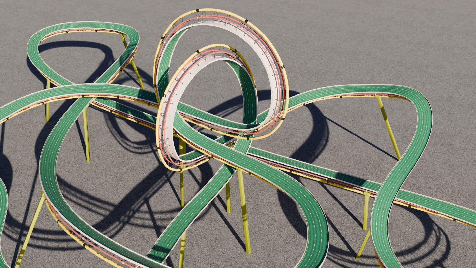 Acrobatic Stunt Track Low-poly 3D model_22