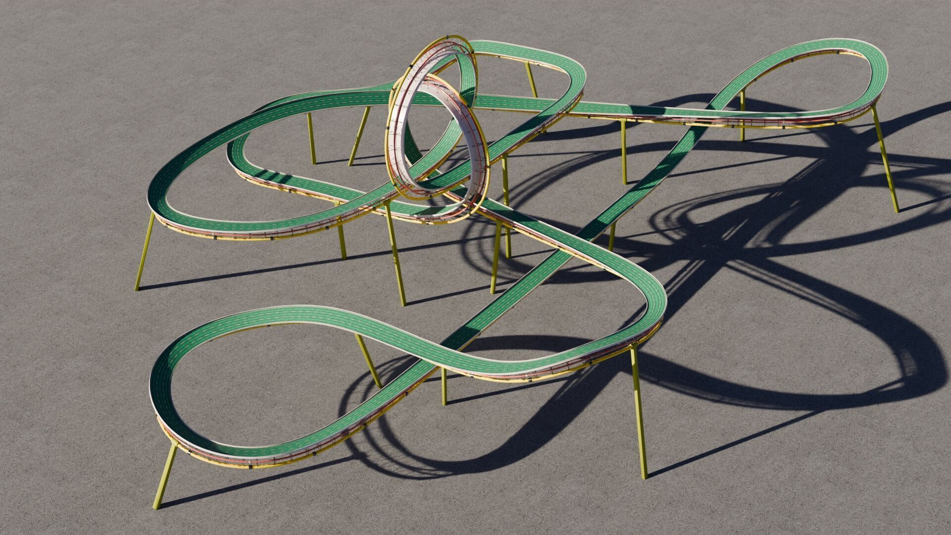 Acrobatic Stunt Track Low-poly 3D model_19