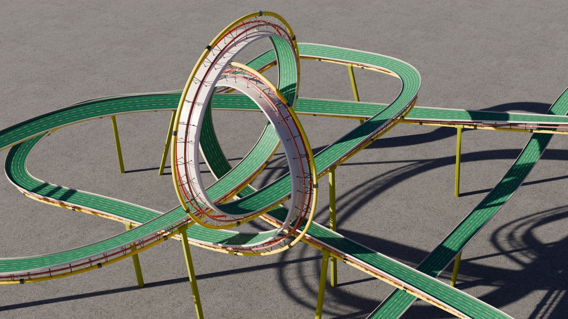 Acrobatic Stunt Track Low-poly 3D model_16