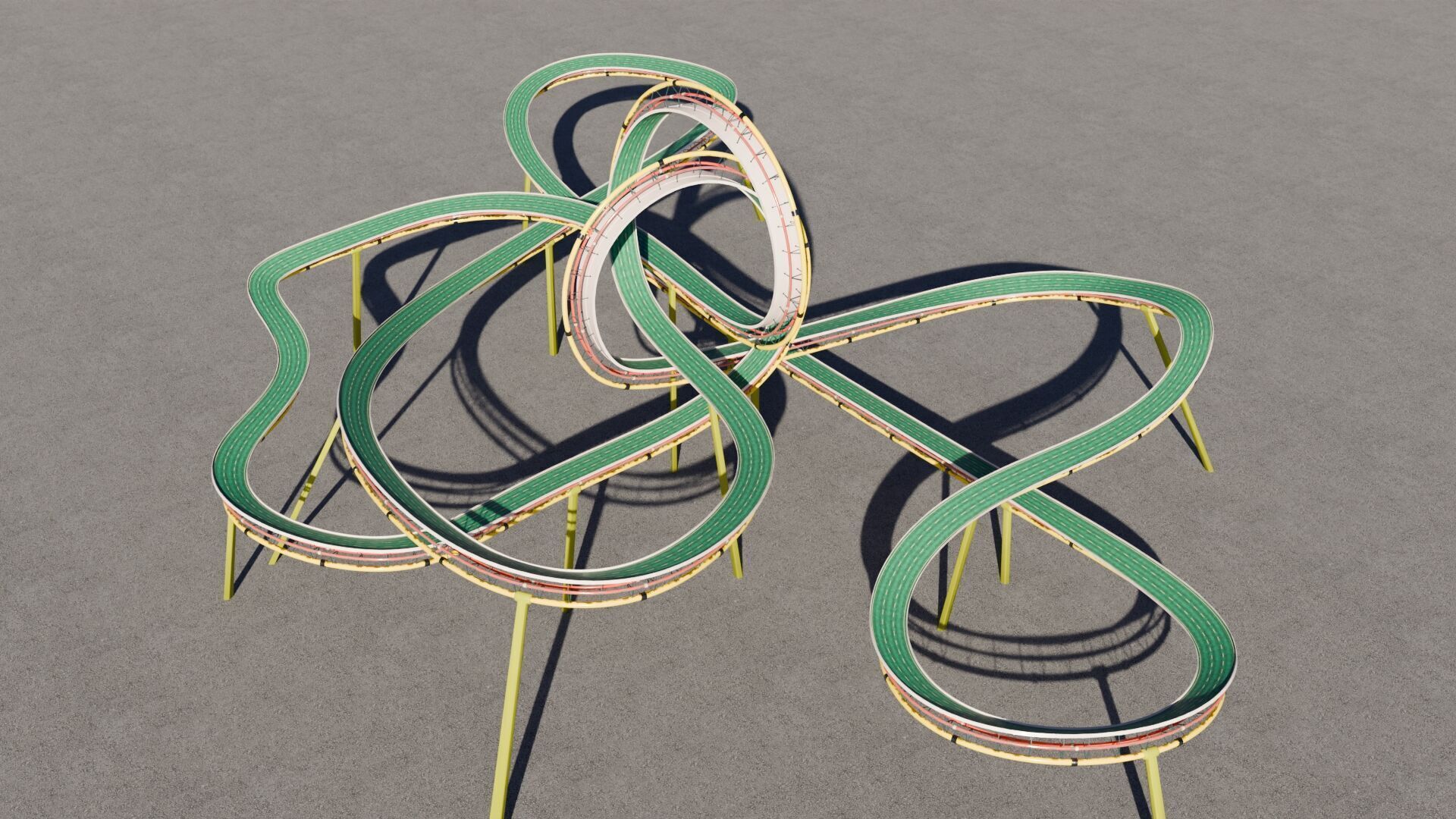 Acrobatic Stunt Track Low-poly 3D model_3