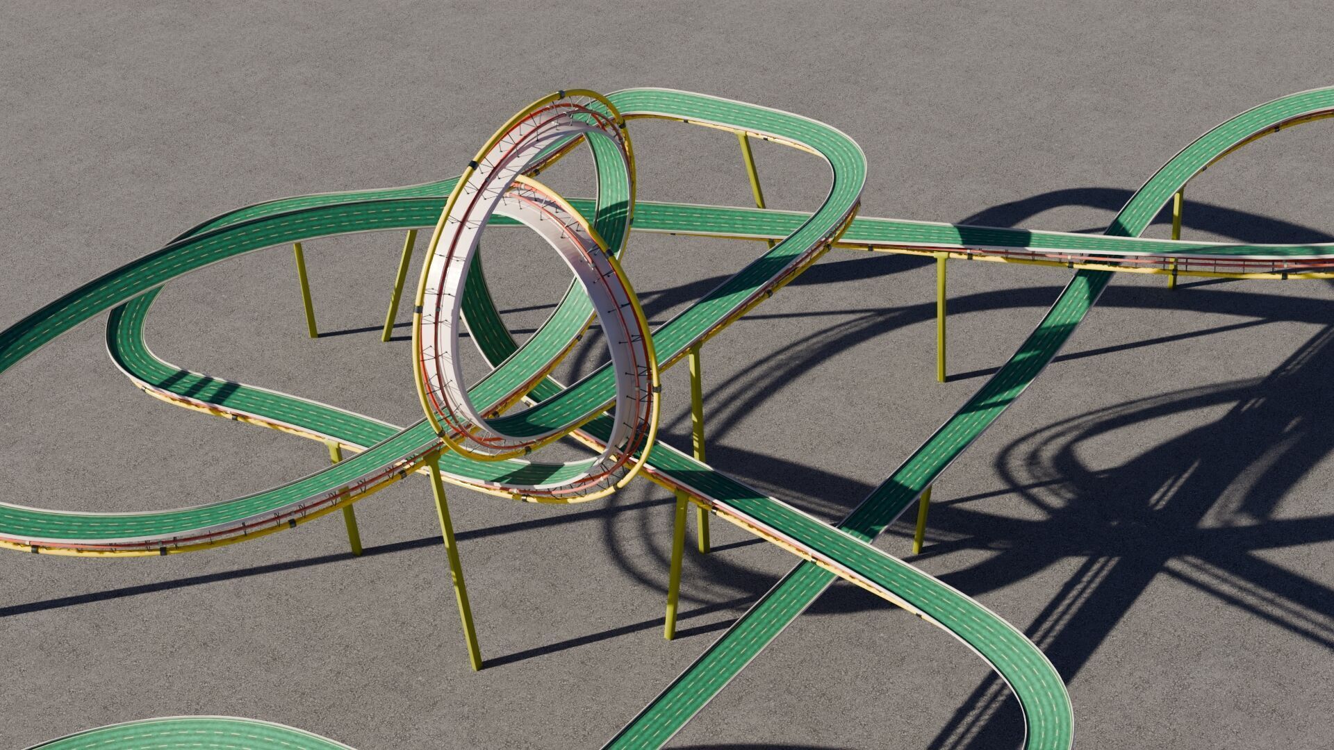 Acrobatic Stunt Track Low-poly 3D model_20