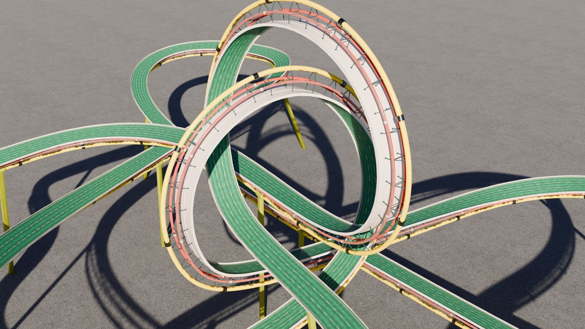 Acrobatic Stunt Track Low-poly 3D model_18
