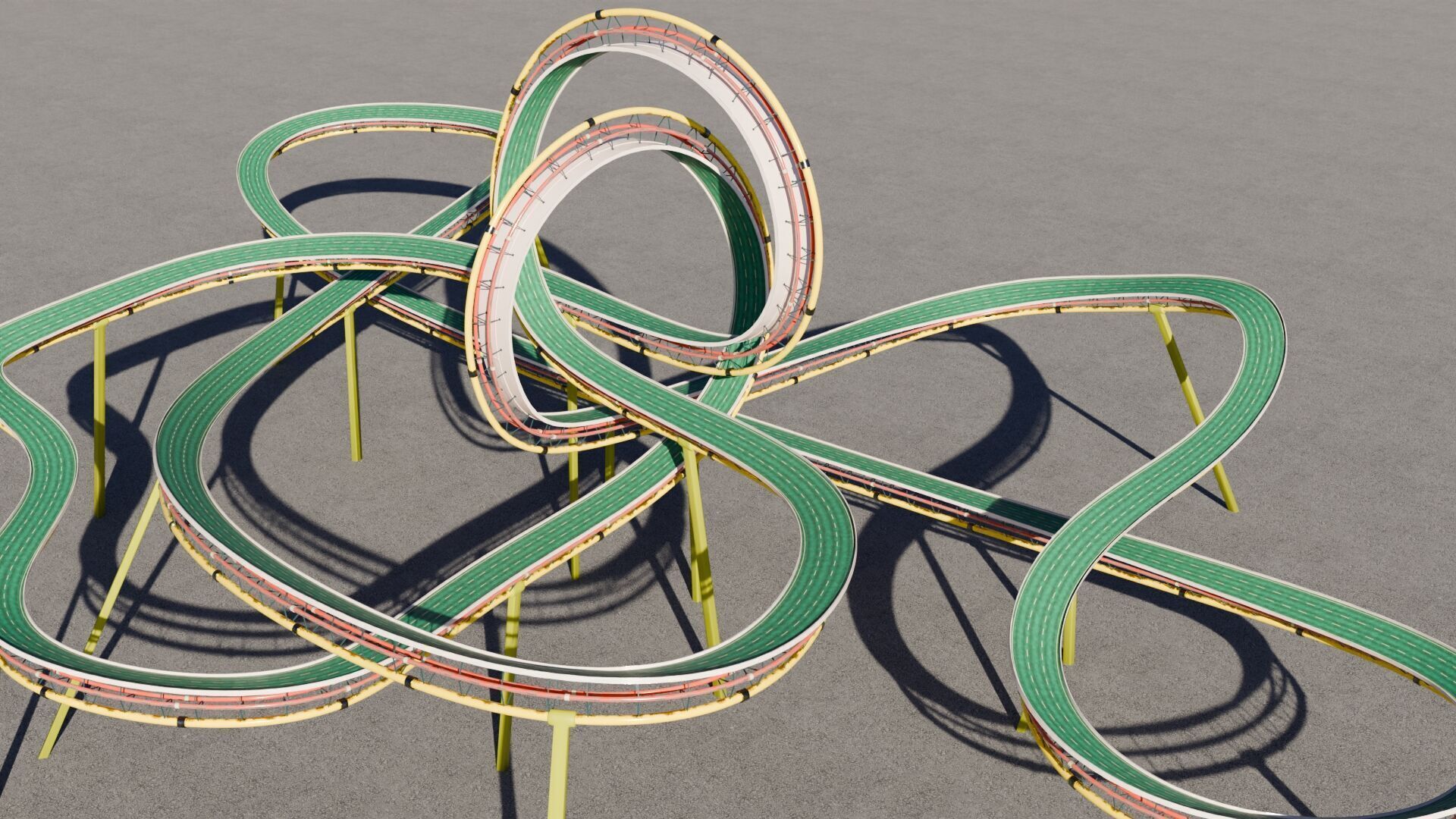 Acrobatic Stunt Track Low-poly 3D model_17