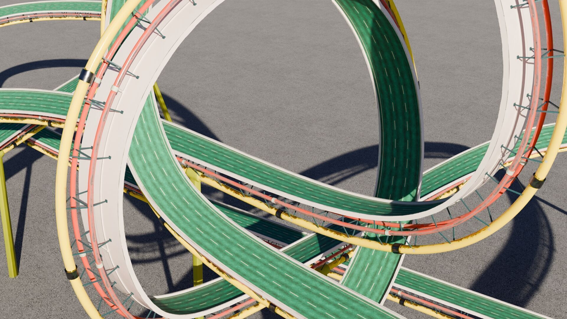 Acrobatic Stunt Track Low-poly 3D model_21