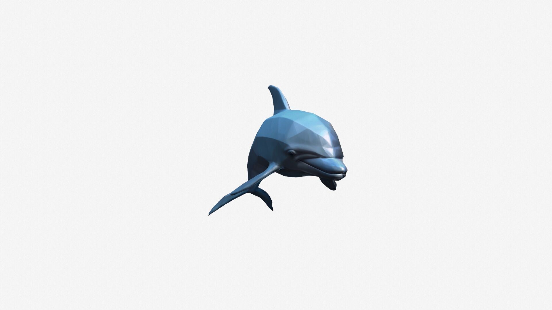 3d Model Bottlenose Dolphin In A Blue Water 3D model_4