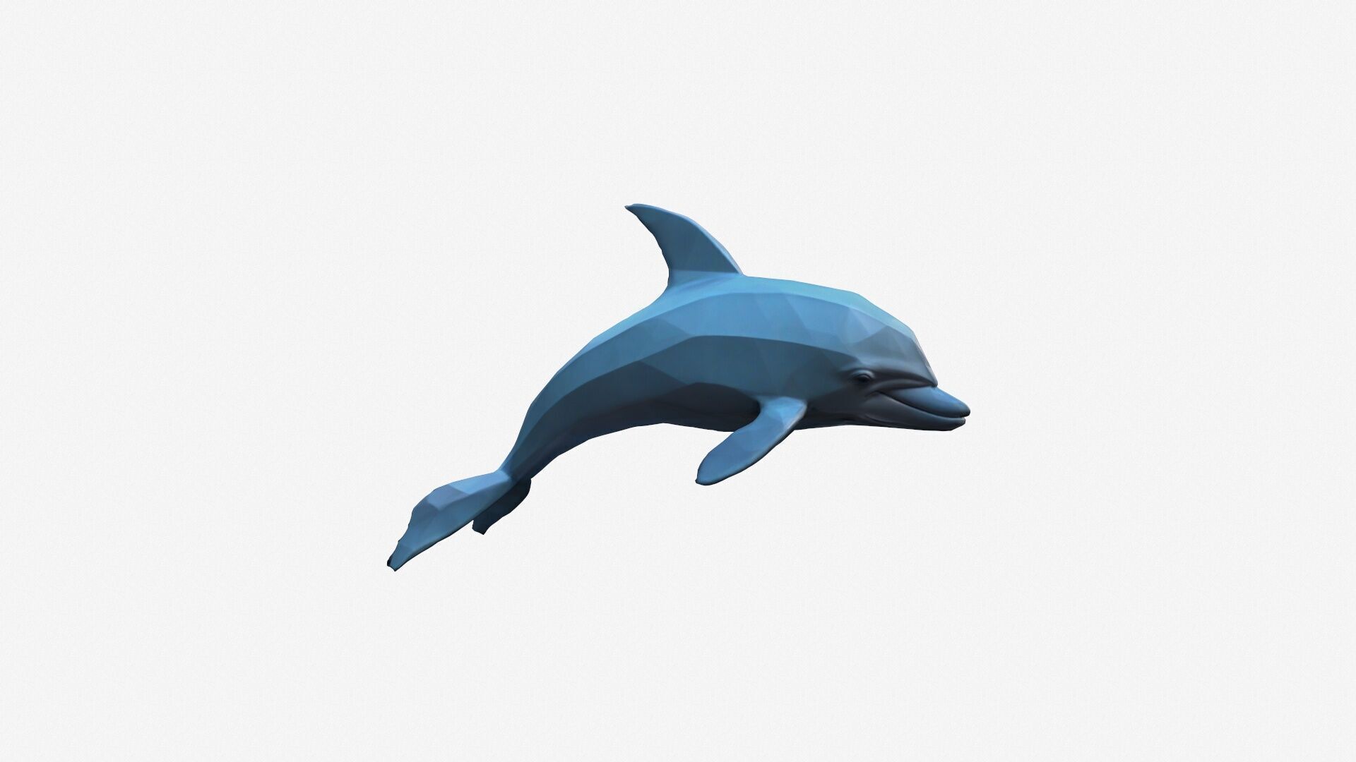 3d Model Bottlenose Dolphin In A Blue Water 3D model_5